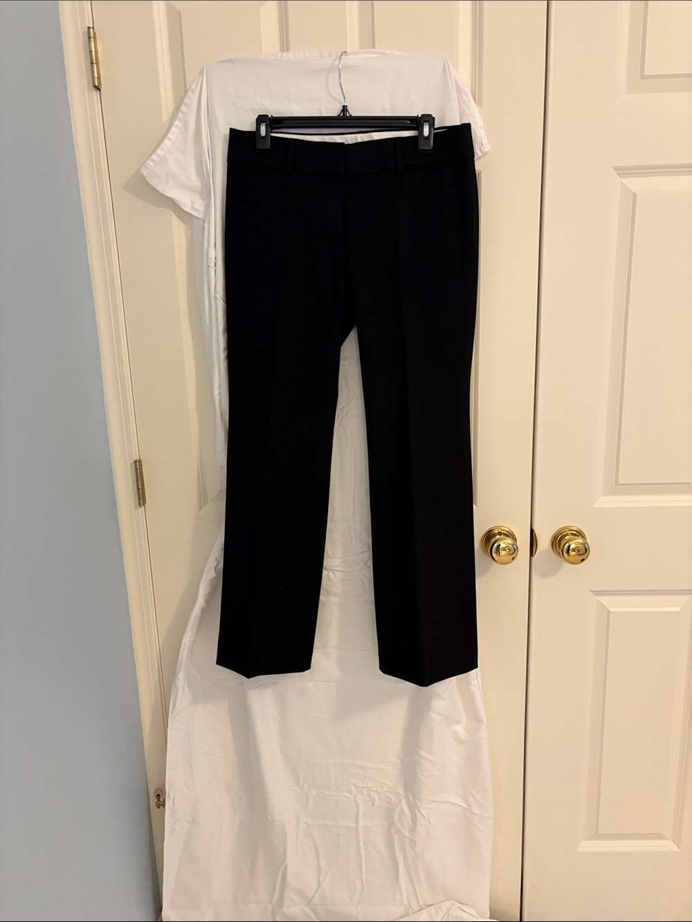 LOFT Black Straight-Leg Dress Trousers